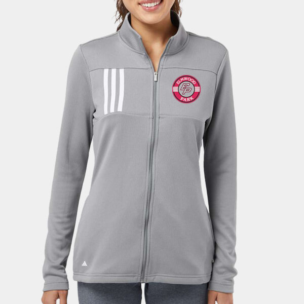 Women's 3-Stripes Double Knit Embroidered Full-Zip Thumbnail