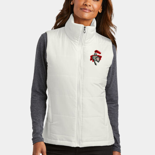 Women's Embroidered Puffer Vest Thumbnail