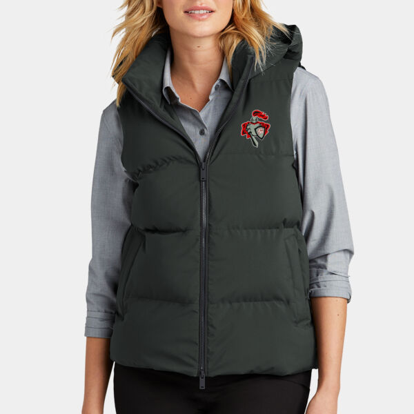 Women's Embroidered Puffy Vest Thumbnail