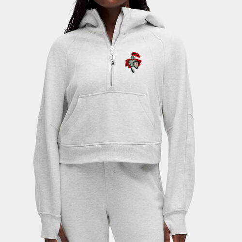 Embroidered - Scuba Oversized Half-Zip Hoodie Thumbnail